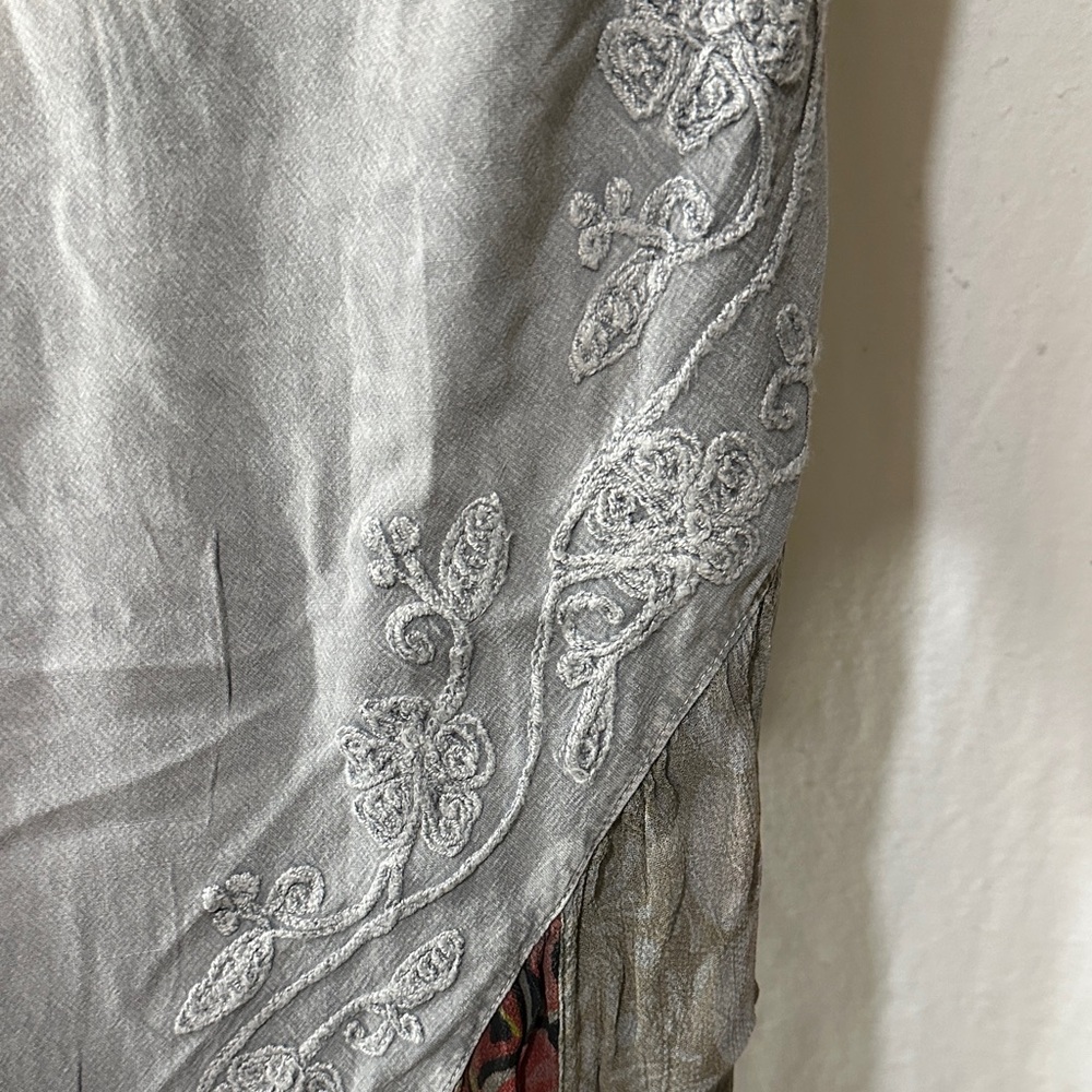 Young Threads Bohemian Wide Leg Pants with Patchwork Design - Picture 3 of 11